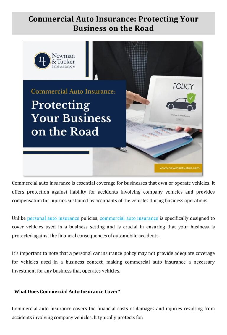 On The Road To Protection: Demystifying Commercial Auto Insurance
