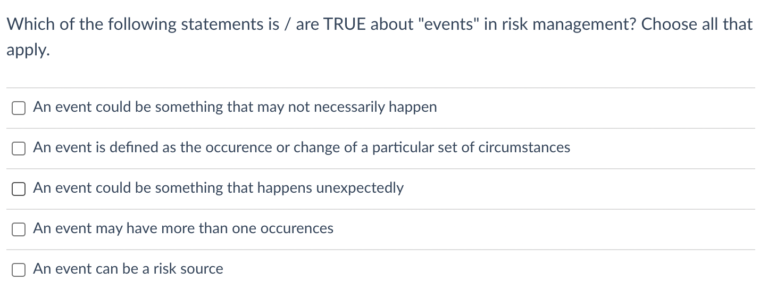 Which Of The Following Statements About Risk Management Is True?