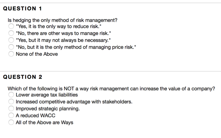 Which Of The Following Reasons May Not Improve Risk Management?