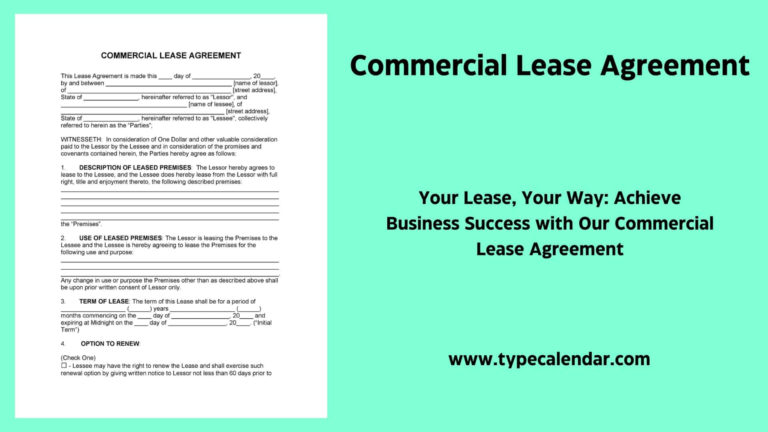 Free Commercial Rental Agreement Forms & Templates For Easy Leasing